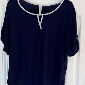 Navy Blue Women's short sleeve blouse